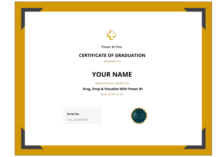 Certificate Power BI